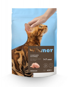 Виннер Cat 400г курица (д/взрослых всех пород) сухой д/кошек (235187)