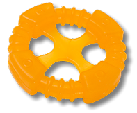 Игрушка д/собак Doglike Кольцо "Космос" из литой резины 10,4*6,2*2,3 см желтый (D12-1104)