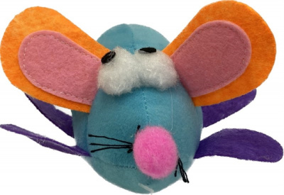 Игрушка (Wogy) Мышка с заводным механизмом микс для кошек, 12х11х6см   Игрушка (Wogy) Мышка с заводным механизмом микс для кошек, 12х11х6см