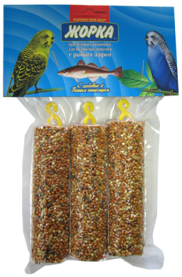 Жорка 0,15кг медовые батончики с рыбьим жиром для волнистых попугаев (3шт)