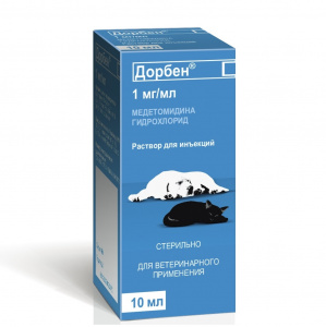 Дорбен (Zoetis) для седации и анальгезии при премедикации собак и кошек, 10мл (ЛИЦЕНЗИЯ)