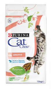 Кэт Чау (Cat Chow) 15кг (чувств.к пищевар. и чувств. кожа) сухой д/кошек (160387)