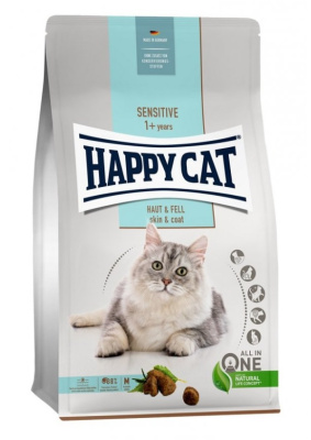 Happy Cat Sensitive 1,3кг для кожи и шерсти сухой для кошек (140958)