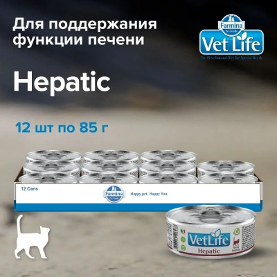 Farmina (Фармина) Vet Life Cat Hepatic 0,085кг паштет для кошек при заболеваниях печени (106466) Farmina (Фармина) Vet Life Cat Hepatic 0,085кг паштет для кошек при заболеваниях печени (106466)