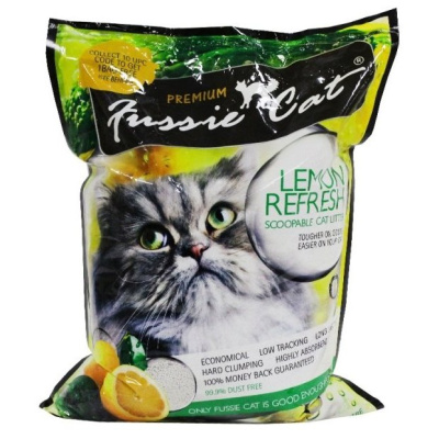 Наполнитель (Fussie Cat) Лимон 10л комкующийся