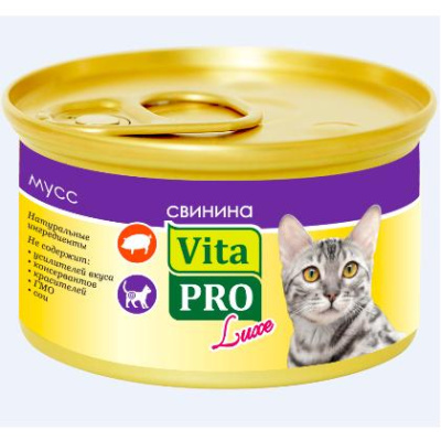 Вита ПРО (Vita PRO) Luxe 85г свинина мусс д/стерилизованных кошек (712765)