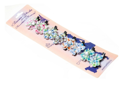 Бантик-заколка (V.I.Pet) 15122 Комильфо, 3,5 см (8шт)