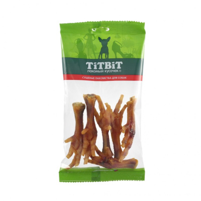 TiTBiT 0,1кг лапки куриные вяленые (мягк. упаковка)