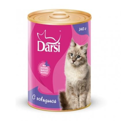 Дарси (Darsi) 340г паштет с говядиной консервы д/кошек (029266)