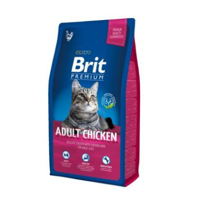 Brit Premium Сat adult  Chicken 0,8кг курица и печень сухой для кошек (513079)
