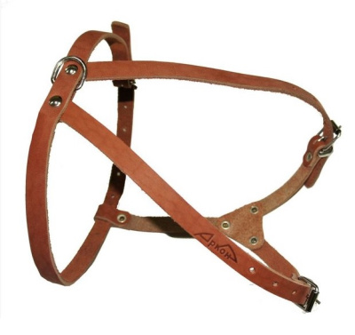 Шлейка (Аркон) коньячная (пекинес, болонка) 