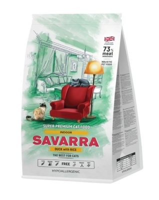Savarra Indoor Adult Cat  2.0 утка/рис (для живущих в помещении) сухой для кошек