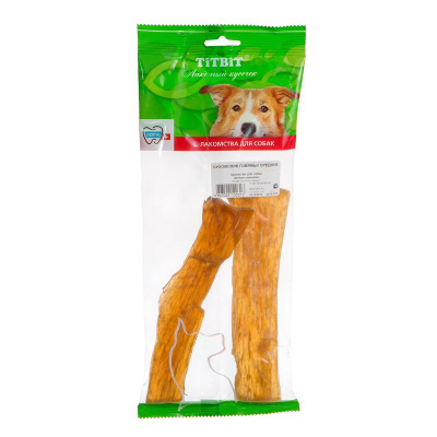ТитБит сухожилия говяжьи средние - мягкая уп., АКЦИЯ + снек с кроликом