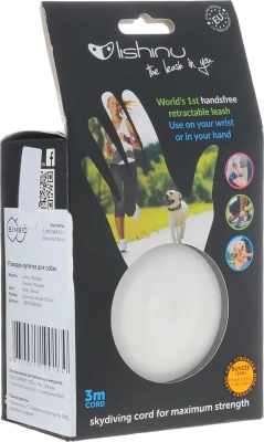 Рулетка-поводок (Lishinu) 1, Bungee, белый