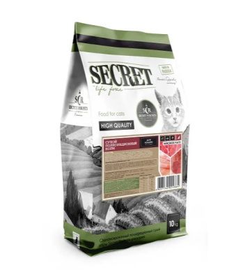 Секрет Secret Life Force 10кг сухой мясное рагу д/кошек (24864)