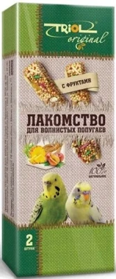 Triol 0,055кг лакомство с фруктами для волнистых попугаев (2 шт)