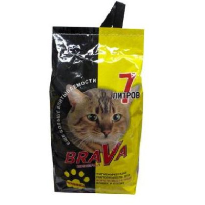 Наполнитель (Brava) 7л жёлтый для гладкошерстных кошек (4607011520396) (4)