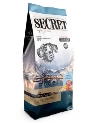 Секрет Secret Life Force 15кг сухой ягненок и рис д/собак всех пород старше 18мес (79919)