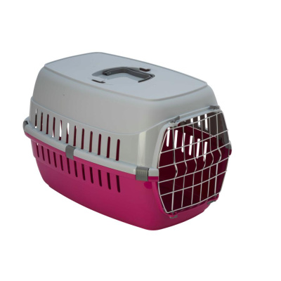 Переноска Модерна N1 с металлической дверью (31*51*34) ярко-розовый