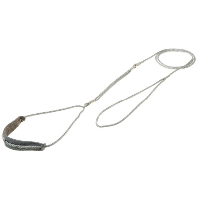 Ринговка (V.I.Pet) с кольцом круглая с кожаным расширителем РЕSK-2.5*17, св.серая