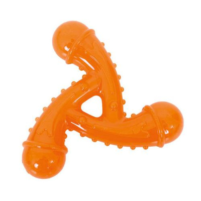 Игрушка (Ziver) "Грызлик Ам" Звездочка с шипами Dental 11,5см, оражевая, TPR