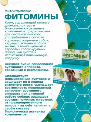 Веда VEDA Фитомины 0,05кг для суставов собак