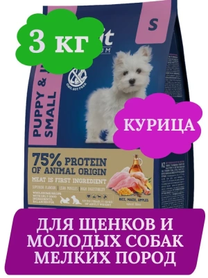 Brit Premium Dog Puppy&Junior Small 3кг курица для щенков и молодых собак (1–12мес.) мелких пород 1–10кг (5049882)