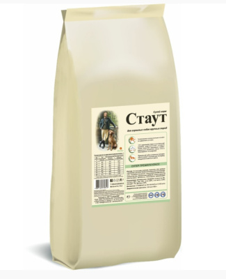 Стаут 15кг сухой корм для взрослых собак крупных пород (770341)   