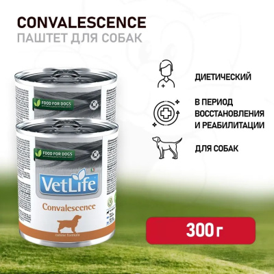 Farmina (Фармина) Vet Life Dog Convalescence 0,3кг паштет консервы для собак после болезни 1300 (102789) 6 шт/уп