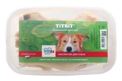 TiTBiT 580г (3,3л) лакомство нога баранья - банка пластиковая