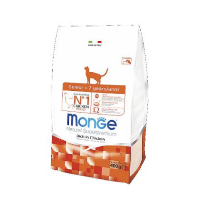 Монж (Monge) Cat Senior 400г (д/пожилых старше 7 лет) сухой д/кошек (005562)