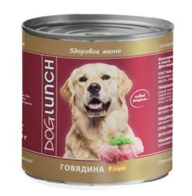 Дог Ланч 0,75кг говядина в соусе консервы для собак (044723)