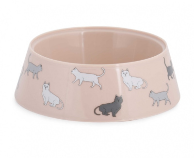 Миска (Zoo Plast) "Cats" 0,3л, бежевая (14,5*14,5*4,5см) Миска (Zoo Plast) "Cats" 0,3л, бежевая (14,5*14,5*4,5см)