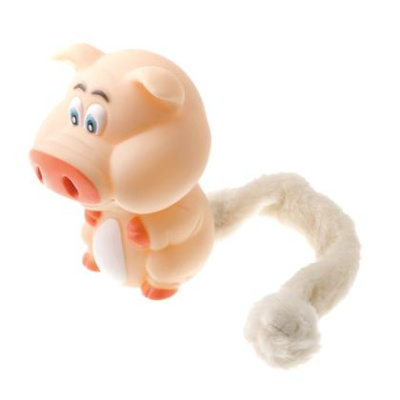 Игрушка V.I.Pet Кабанчик с плюш. хвостом 13см винил, д/собак