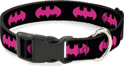Ошейник (Buckle-Down) Бэтмен розовый цвет с пластиковой застёжкой 23-38 см Ошейник (Buckle-Down) Бэтмен розовый цвет с пластиковой застёжкой 23-38 см