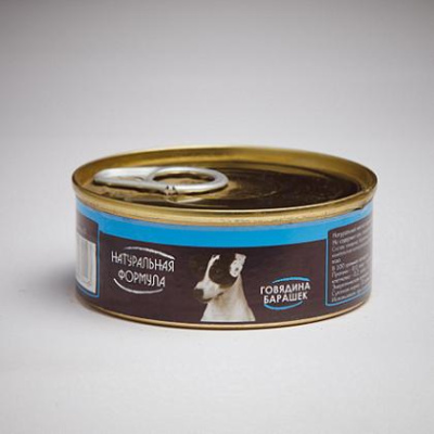 Натуральная формула 100г Говядина с барашком консервы д/собак (072448)