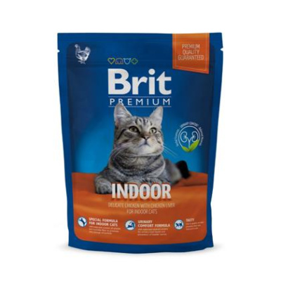 Brit Premium Сat Indoor 0,3кг курица и печень для живущих в помещении сухой для кошек (513222)