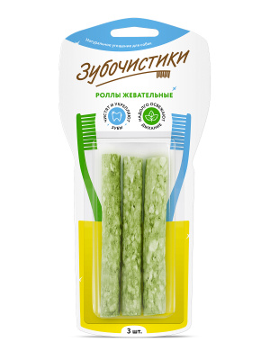 Зубочистики 0,085кг роллы (3шт) жевательные (76050274)
