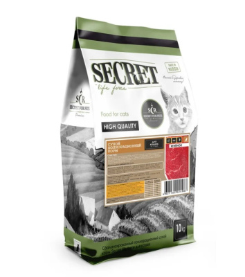 Секрет Secret Life Force 10кг сухой ягненок д/кошек (24840)