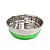 Миска (Triol) металлический с салатовой резинкой, 0,49л.