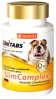 Юнитабс (Unitabs) Slim Complex Q10 витаминно-минеральная добавка для снижения избыточного веса для собак 100таб./150гр