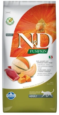 Farmina (Фармина) N&D Cat 1,5кг беззерновой утка, дыня и тыква сухой для кошек (2047)