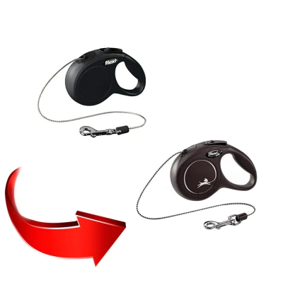 Рулетка (Flexi) Classic XS трос 3м до 8кг черный