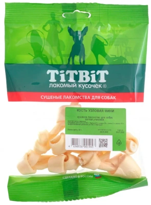 TiTBiT 0,028кг кость узловая мини (мягкая упаковка)