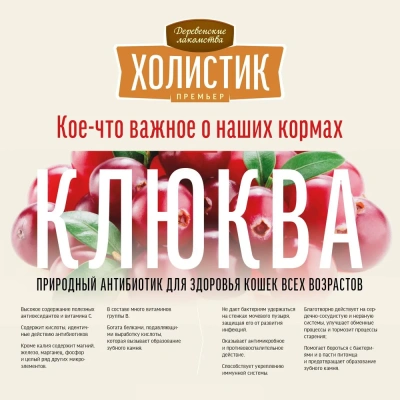 Деревенские лакомства Холистик Премьер 2кг индейка сухой при чувствительном пищеварении кошек (79213140)