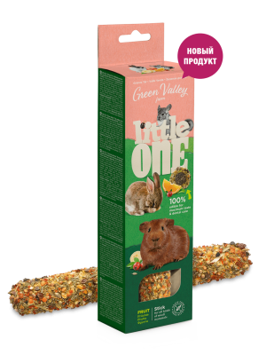 Little One 0,18кг Зеленая долина съедобная беззерновая палочка с фруктами для декоративных животных  Little One 0,18кг Зеленая долина съедобная беззерновая палочка с фруктами для декоративных животных