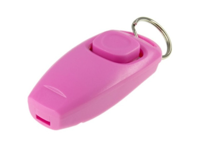 Кликер-свисток (ZooOne) с кольцом (розовый)