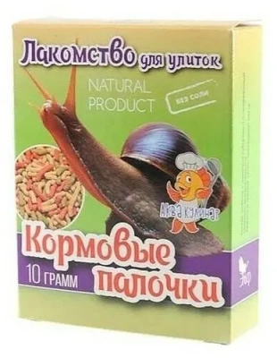 Аквакулинар 0,01кг лакомство для улиток Кормовые палочки Аквакулинар 0,01кг лакомство для улиток Кормовые палочки