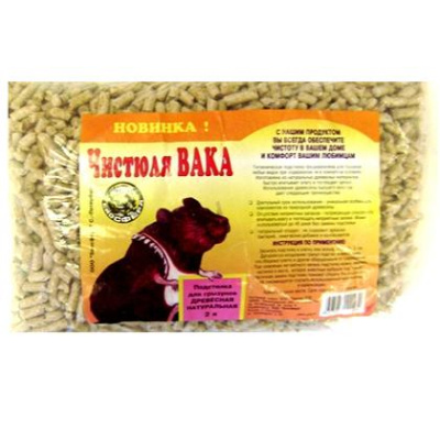 Чистюля 2л (1.2кг) древесный наполнитель д/грызунов