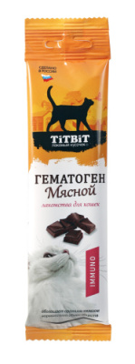 TiTBiT 0,03кг гематоген мясной immuno (1шт) для кошек 